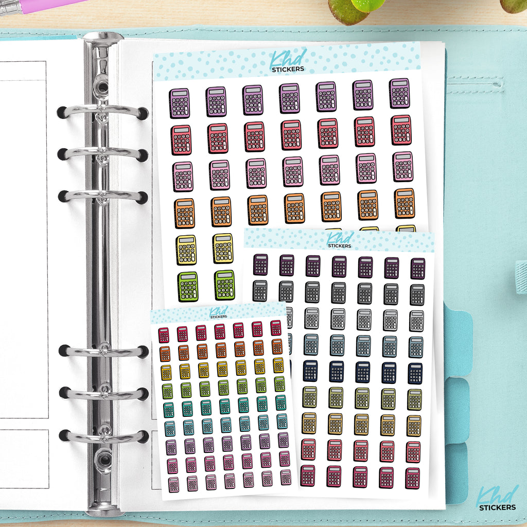 Calculator Planner Stickers Small