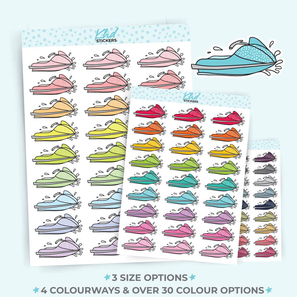 Jet Ski Planner Stickers Small