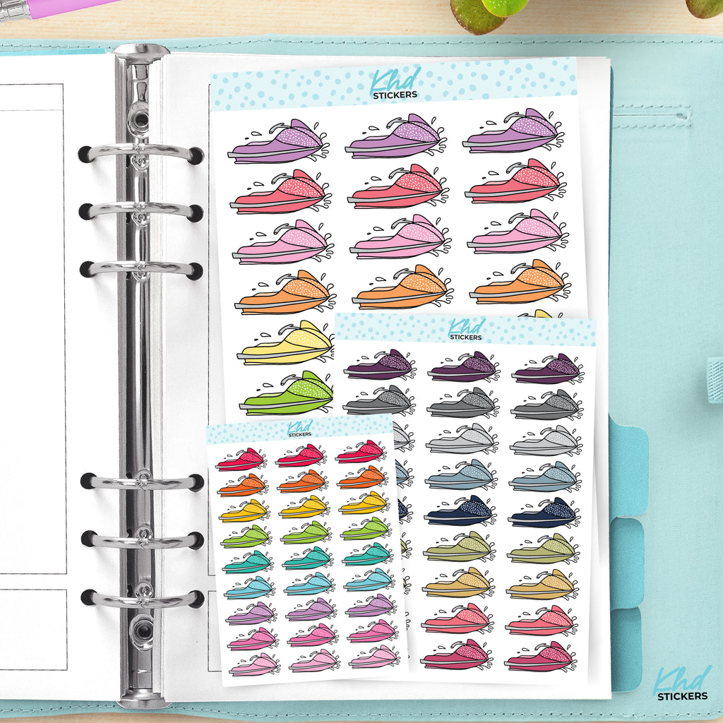 Jet Ski Planner Stickers Small