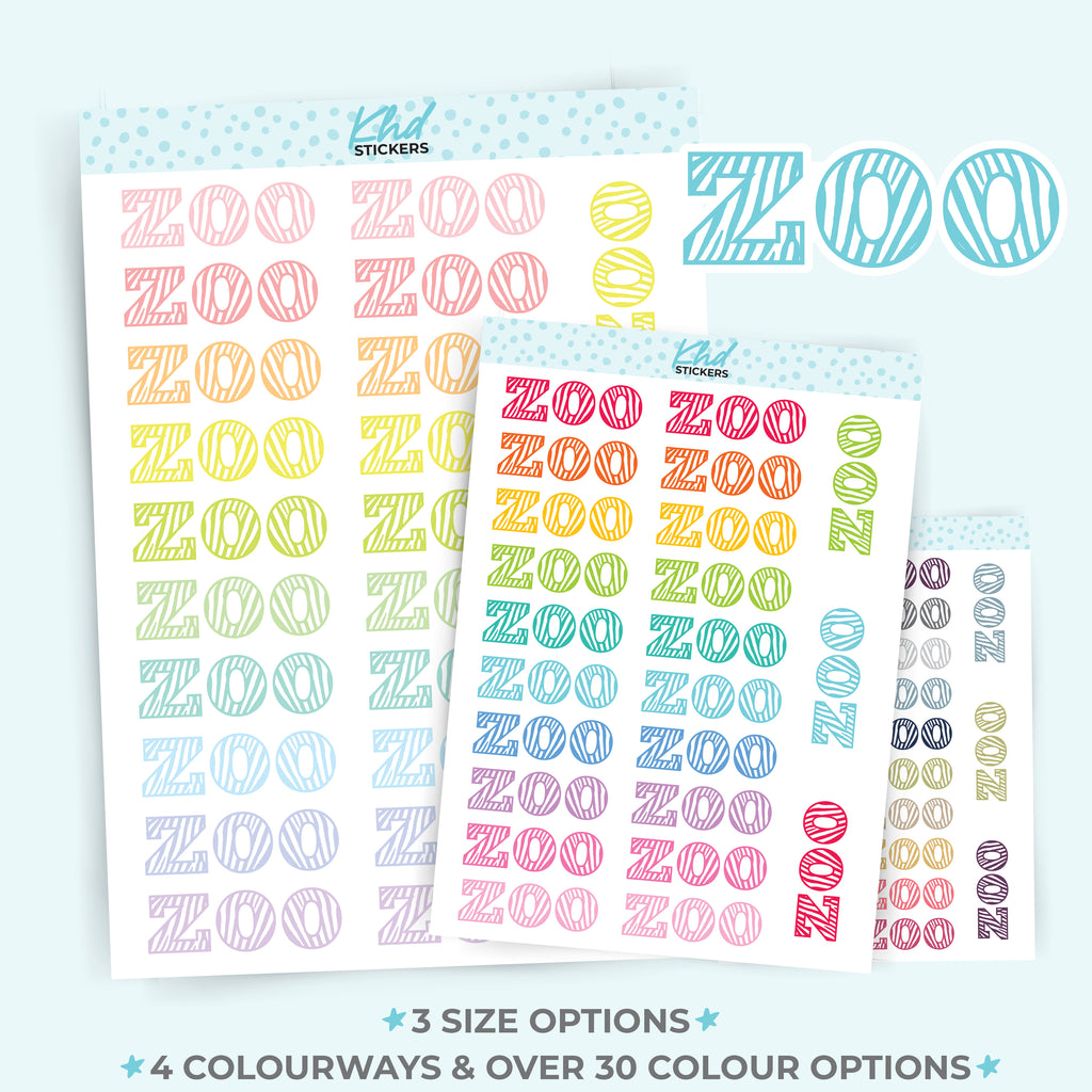 Zoo Planner Stickers Small