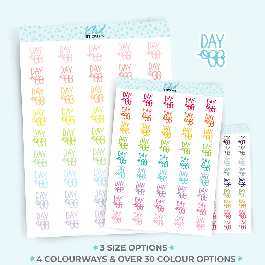 Day Off Planner Stickers Small