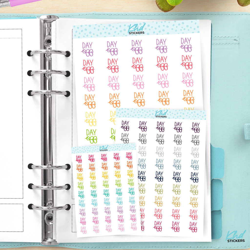 Day Off Planner Stickers Small