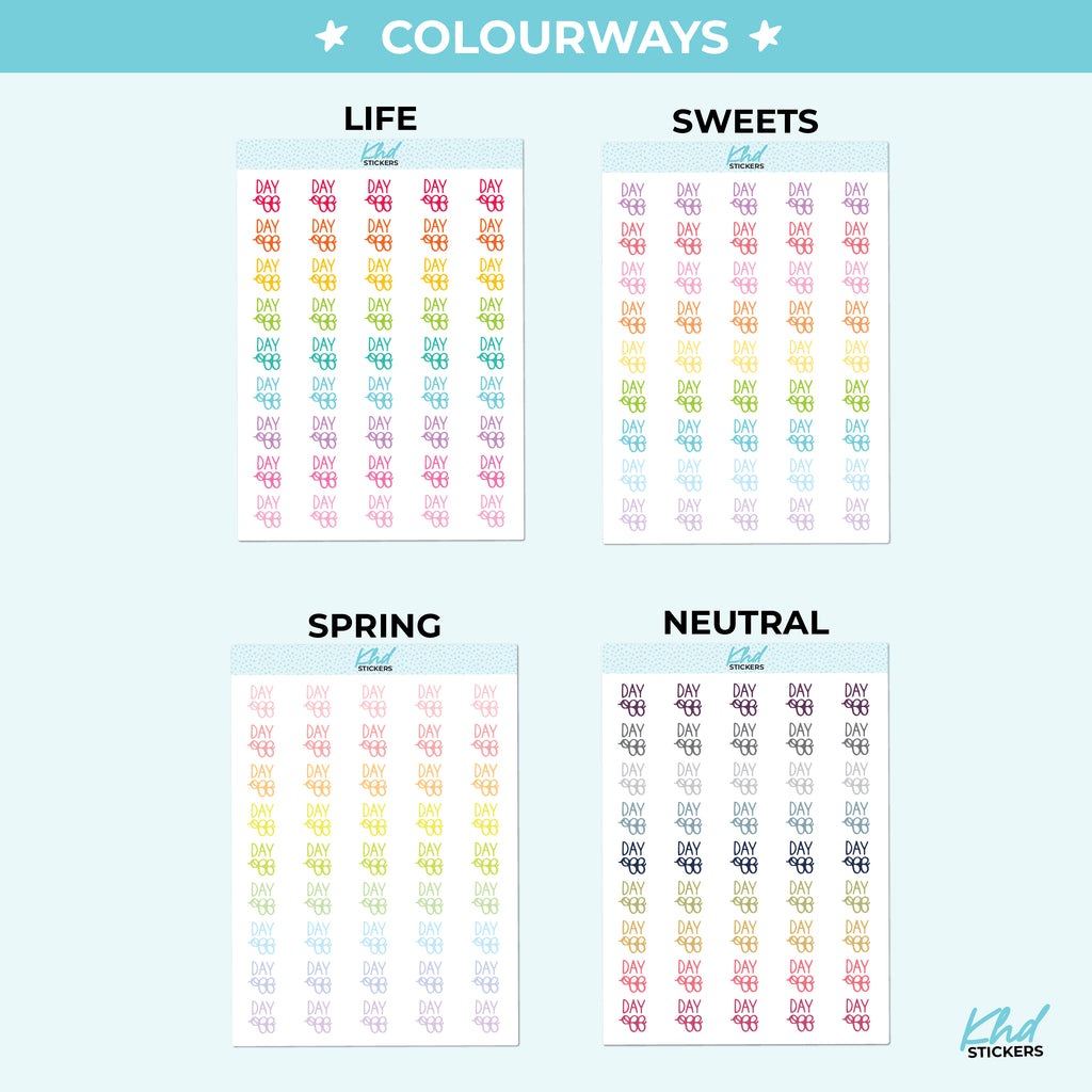 Day Off Planner Stickers Small