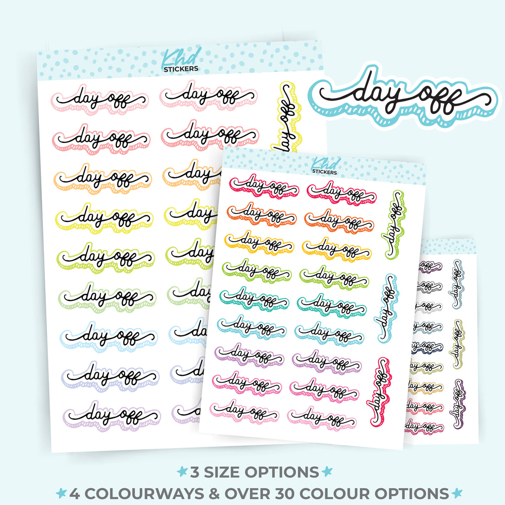 Day Off Planner Stickers Small