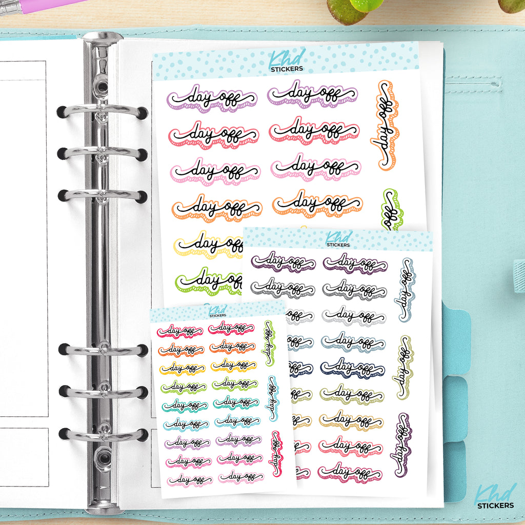 Day Off Planner Stickers Small