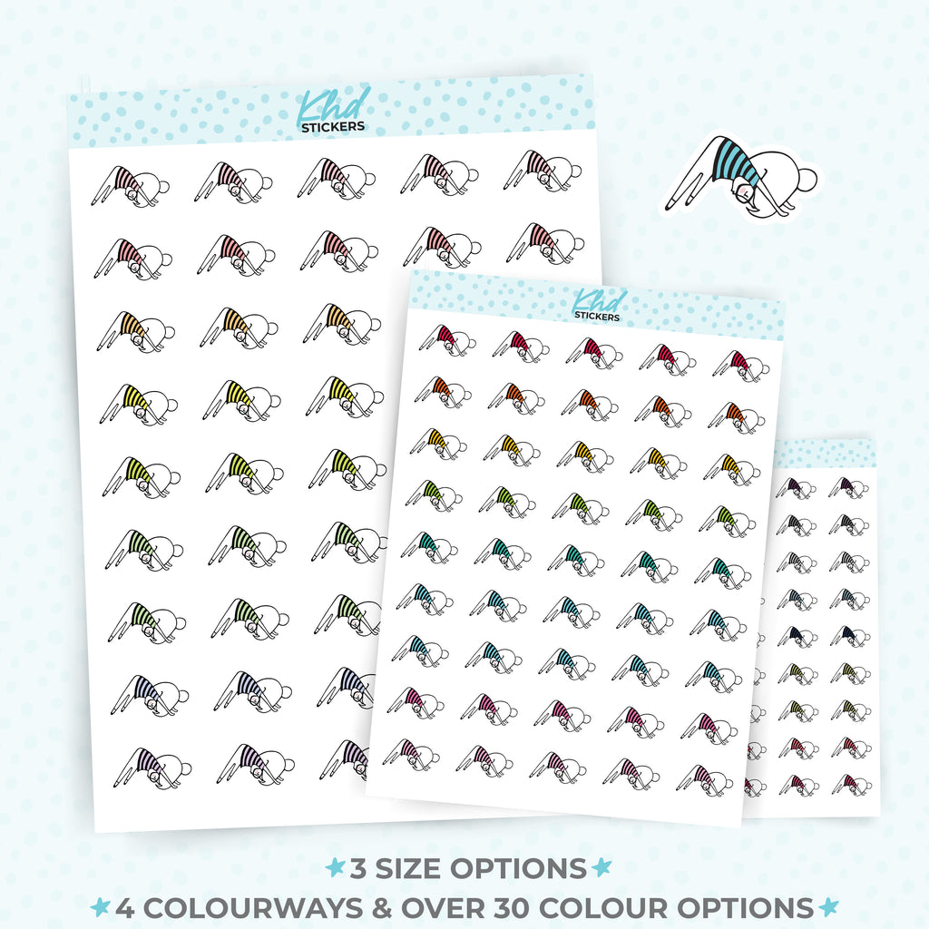 Planner Girl Leona Yoga /  Exercise Planner Stickers Small