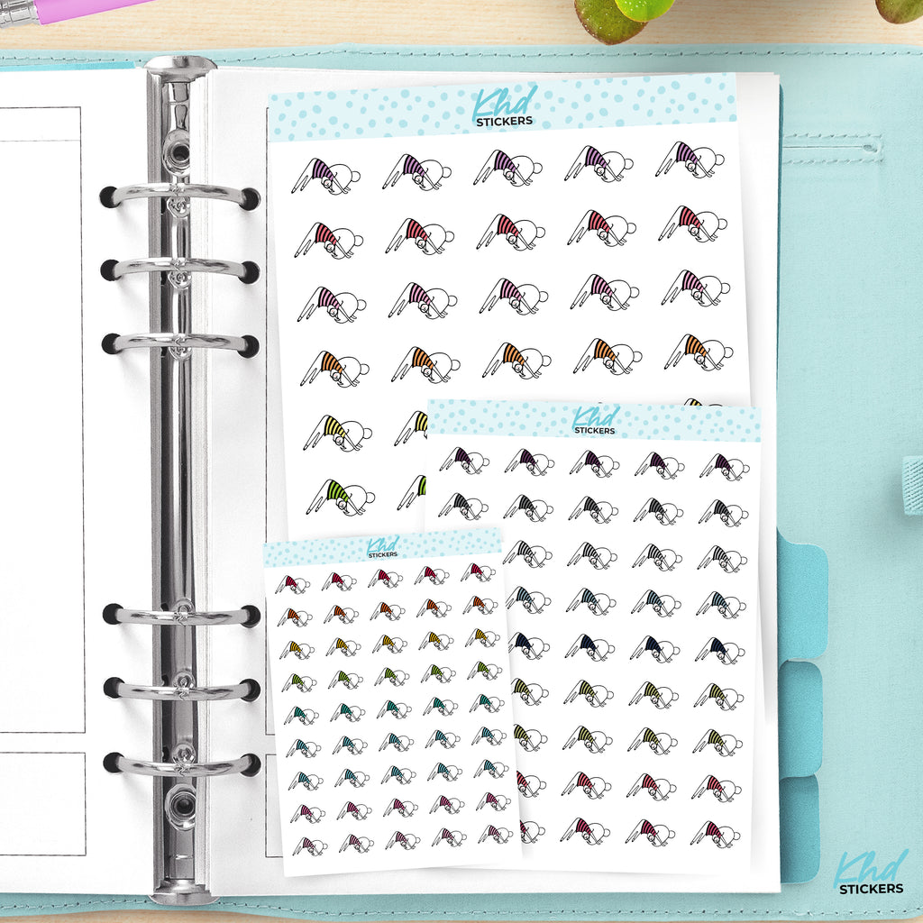 Planner Girl Leona Yoga /  Exercise Planner Stickers Small