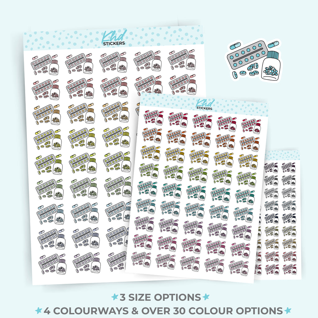 Medication / Tablets Planner Stickers Small