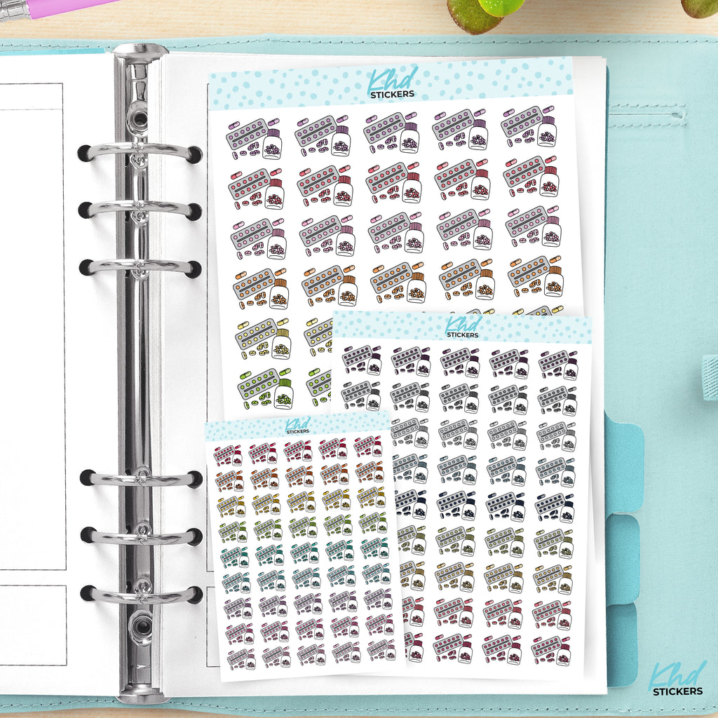 Medication / Tablets Planner Stickers Small