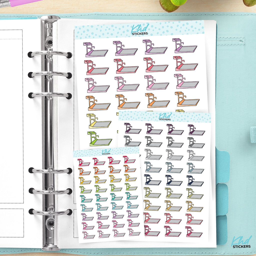 Treadmill Planner Stickers Small