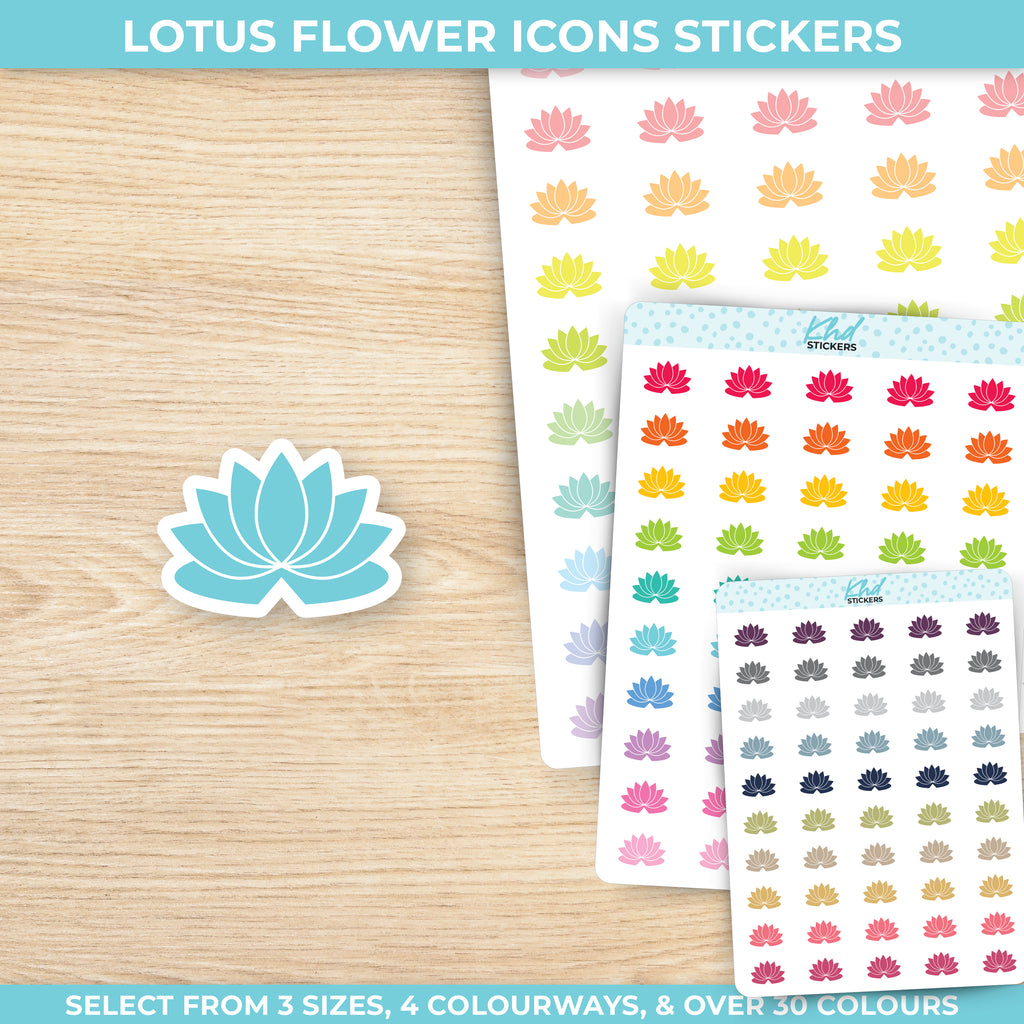 Lotus Flower Icon Stickers Small