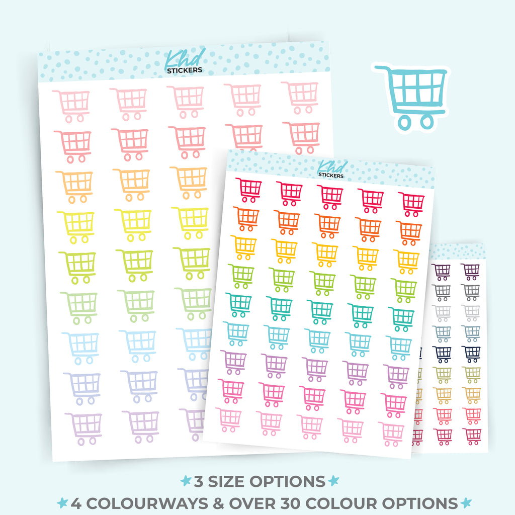 Shopping Trolley Stickers Small