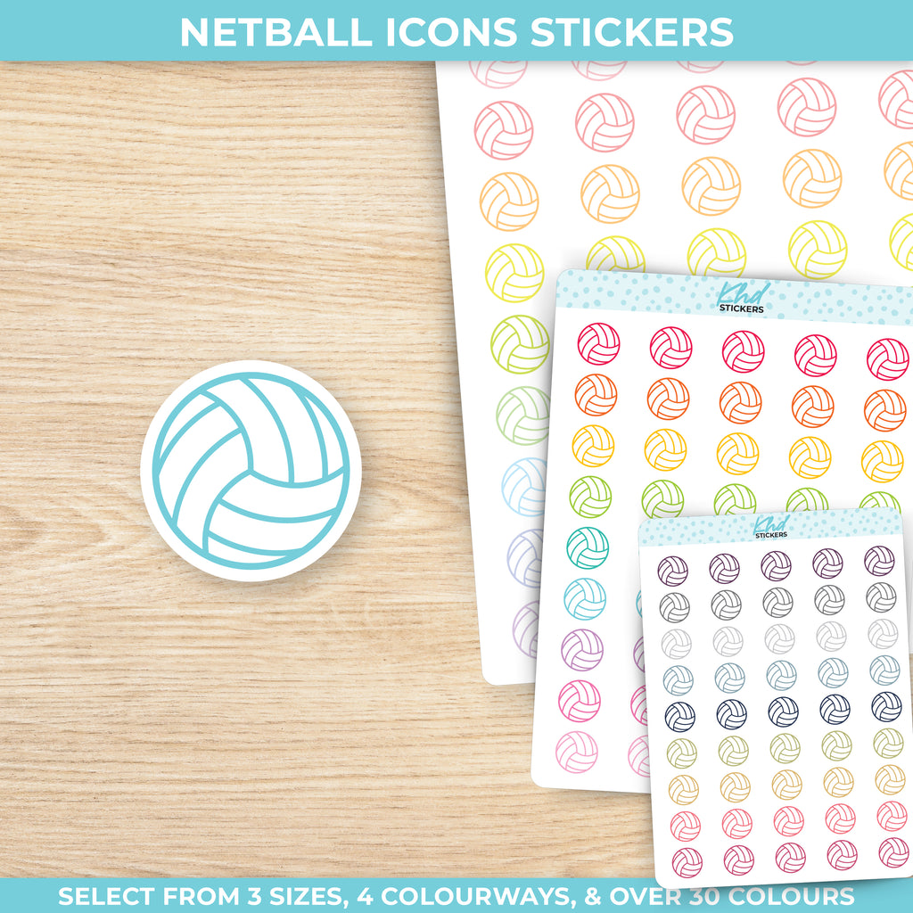 Netball Icon Stickers Small