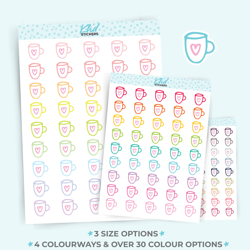 Coffee Mug Icon Stickers Small