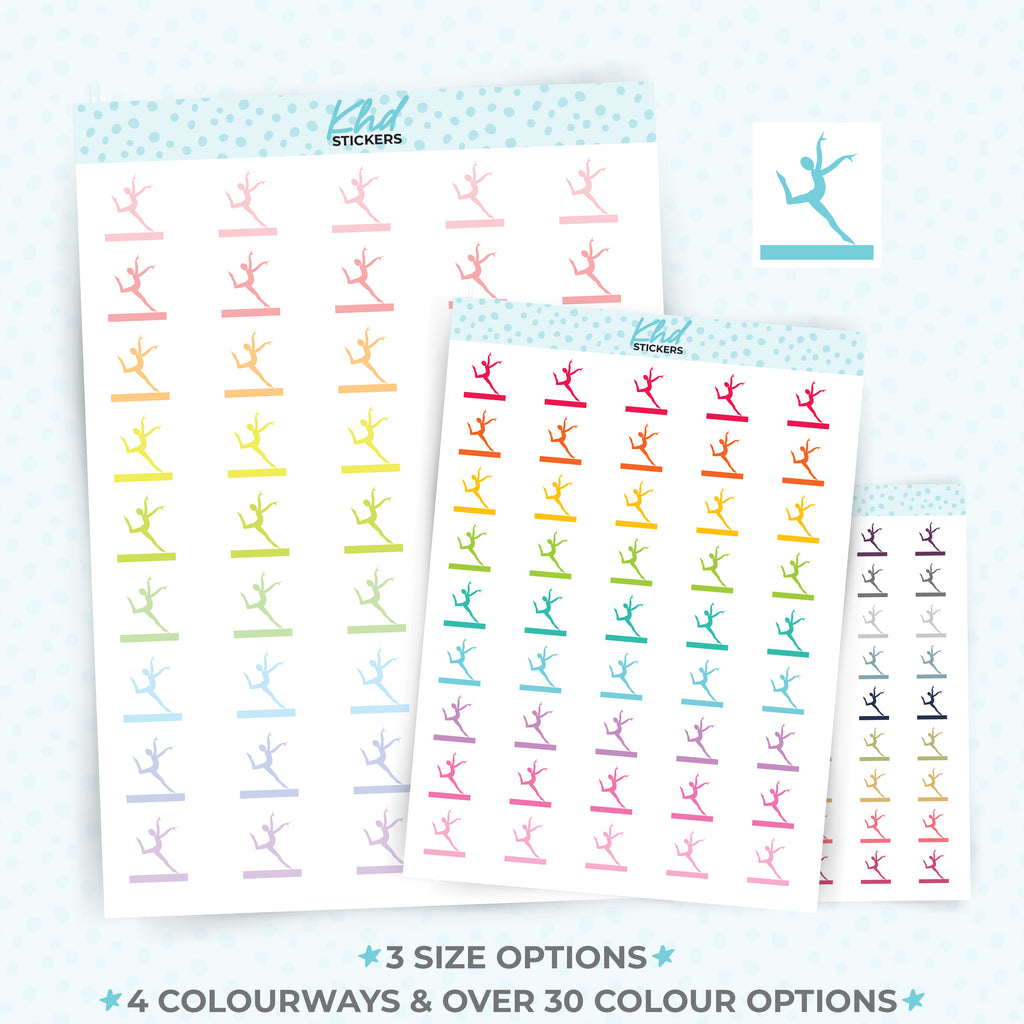 Gymnastics Icon Stickers Small