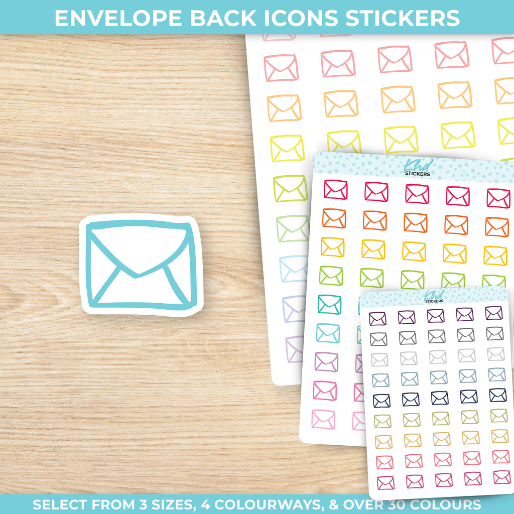 Envelope Back Icon Stickers Small