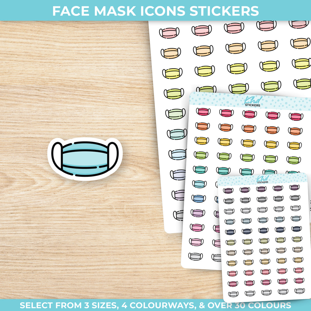 Face Mask Icon Stickers Small