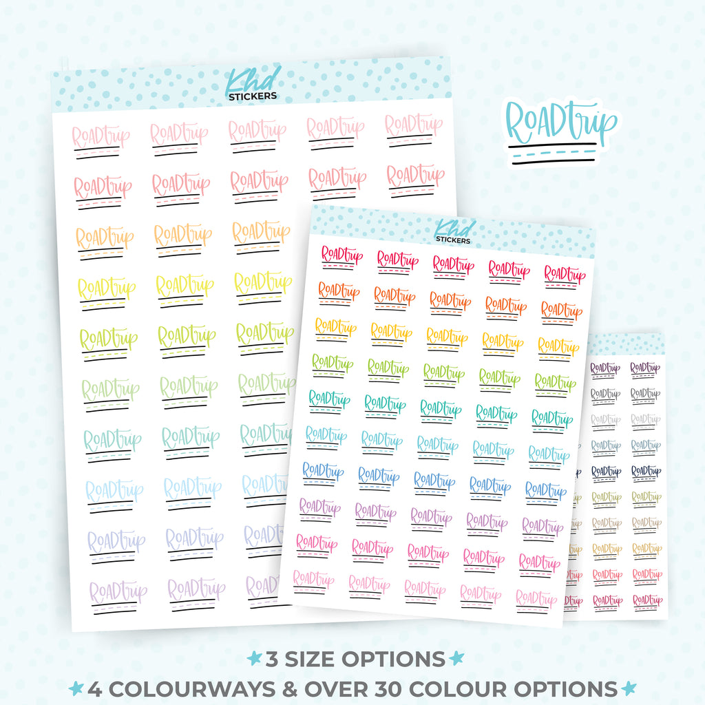 Road Trip Planner Stickers Small