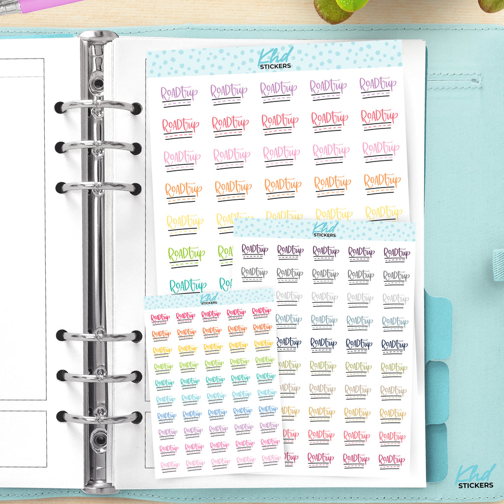 Road Trip Planner Stickers Small