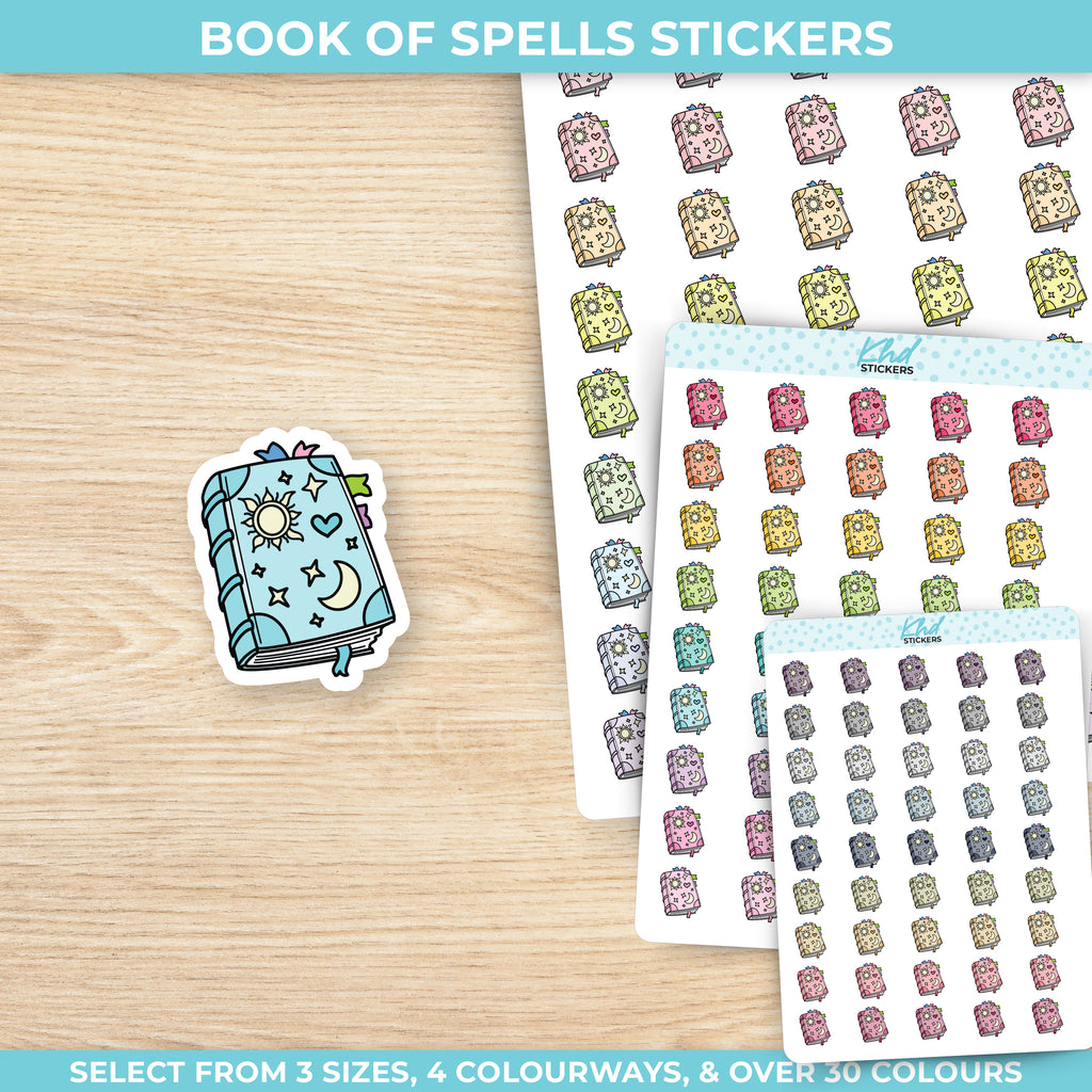 Book of Spells Stickers Small