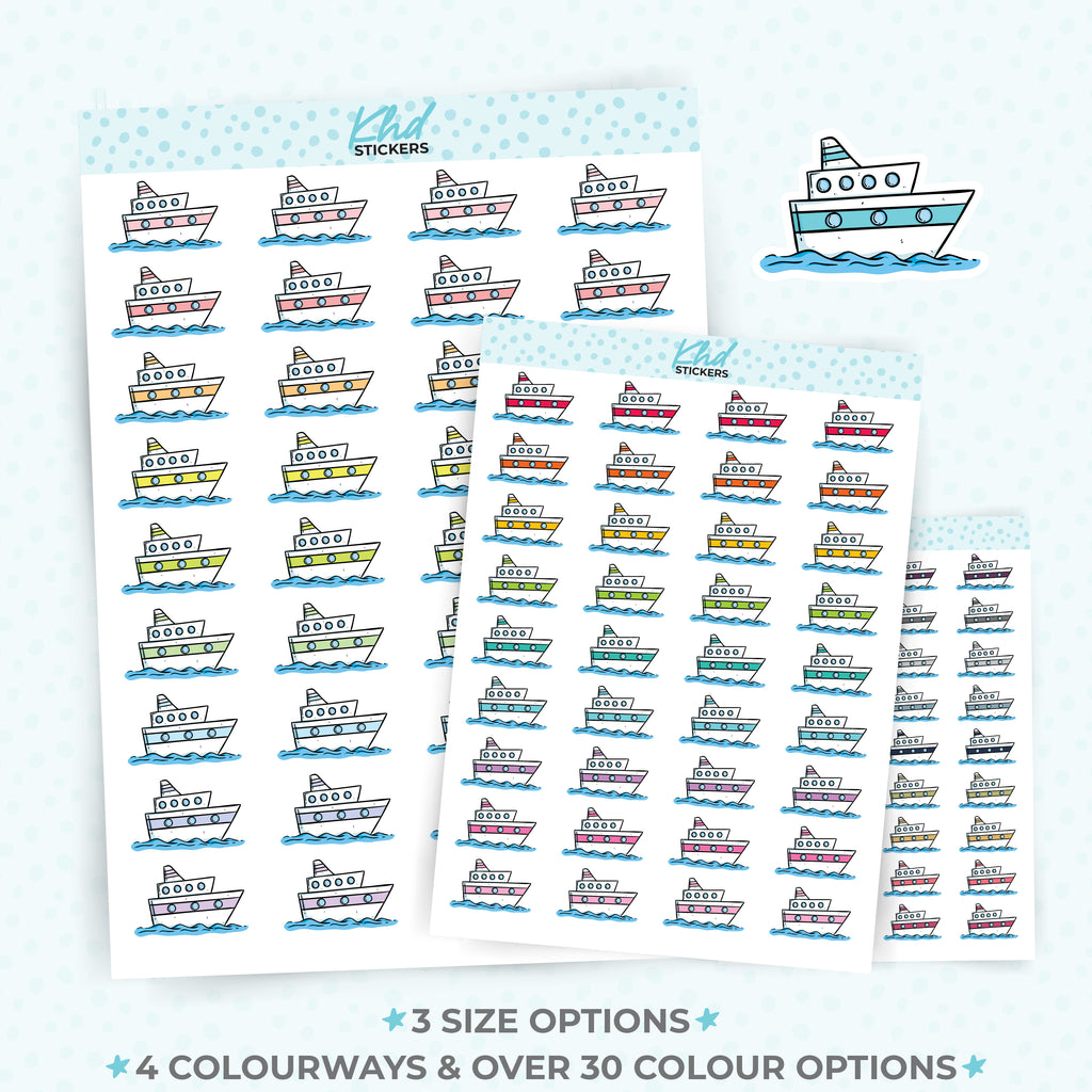 Cruise Ship Icon Stickers Small