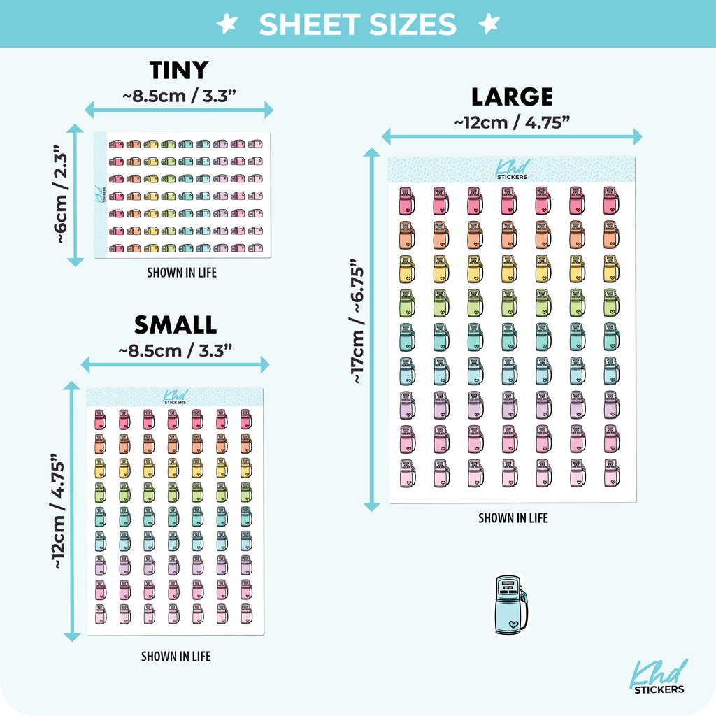 Petrol / Gas Stickers Small