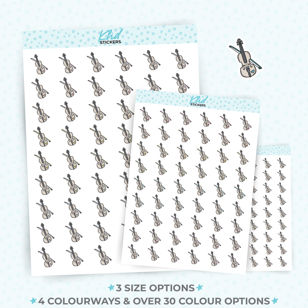 Violin Planner Stickers Small