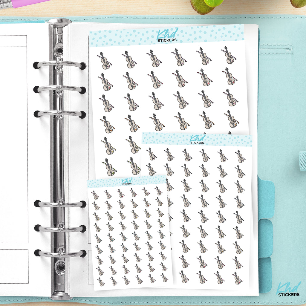 Violin Planner Stickers Small