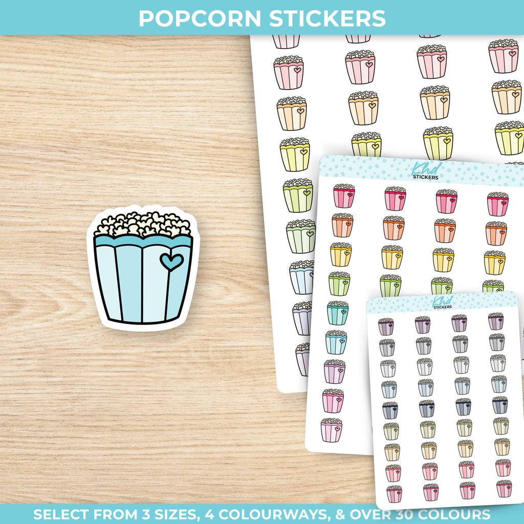 Popcorn Stickers Small