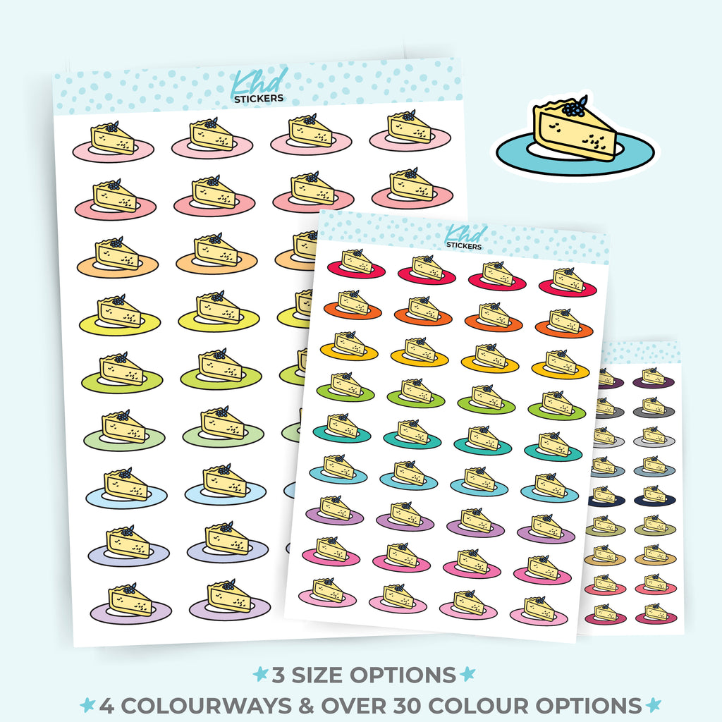 Cheesecake Icon Stickers - Planner Stickers - Removable Small