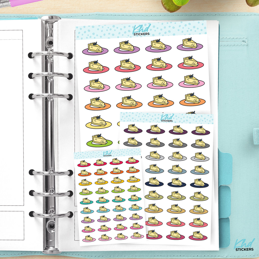 Cheesecake Icon Stickers - Planner Stickers - Removable Small