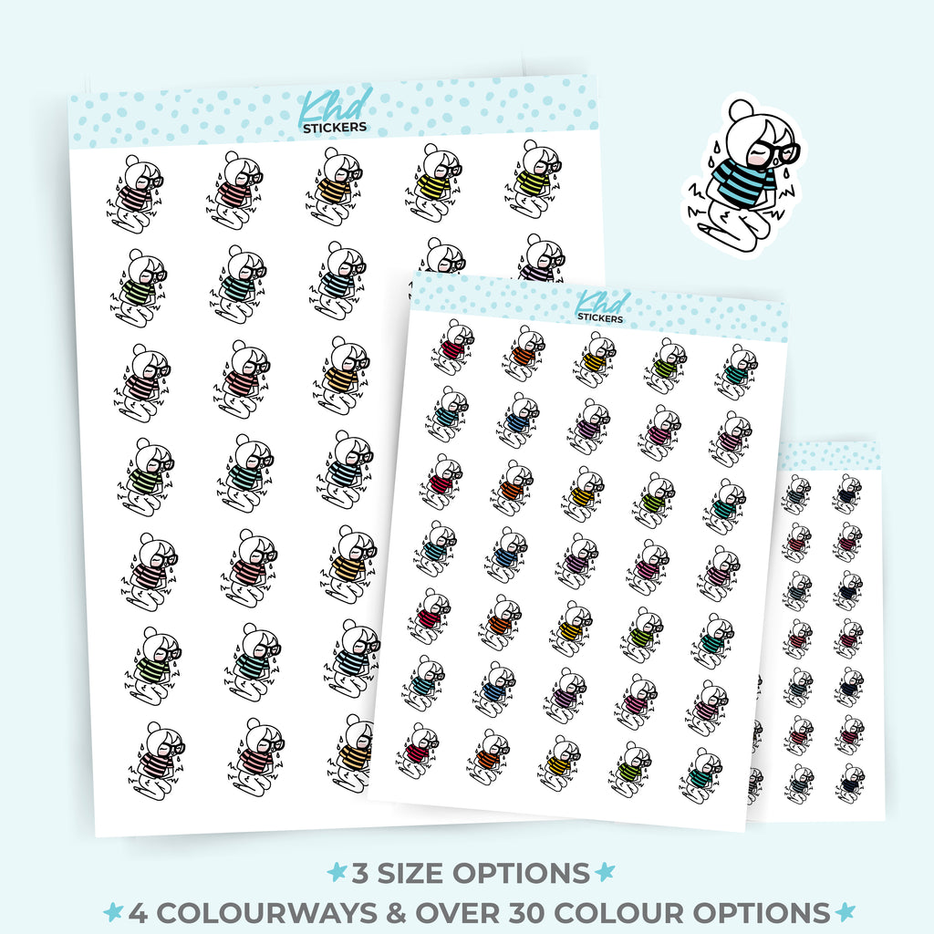 Planner Girl Period Cramp Stickers Small