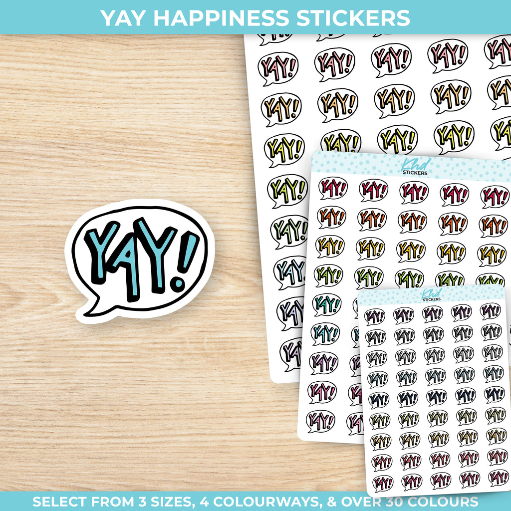 YAY Happiness Stickers Small