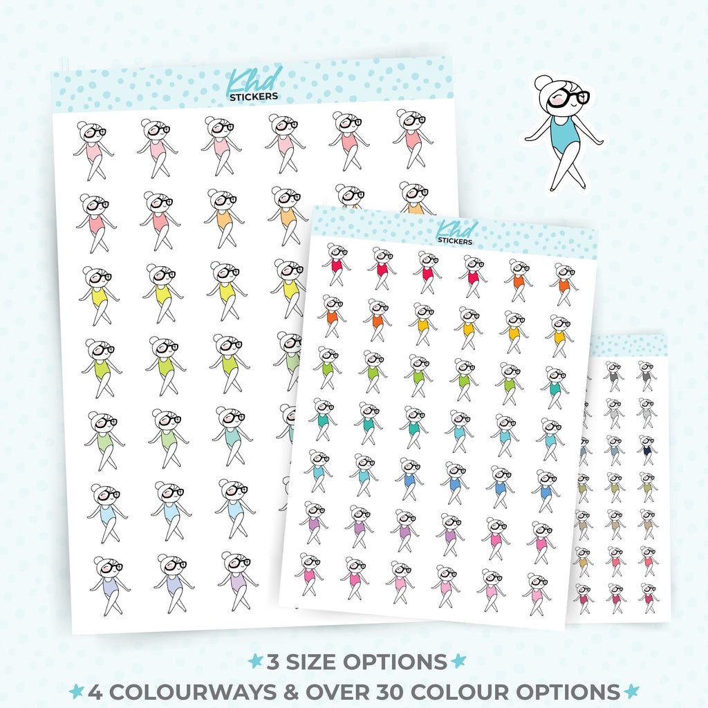 Dancing Planner Girl Stickers Small