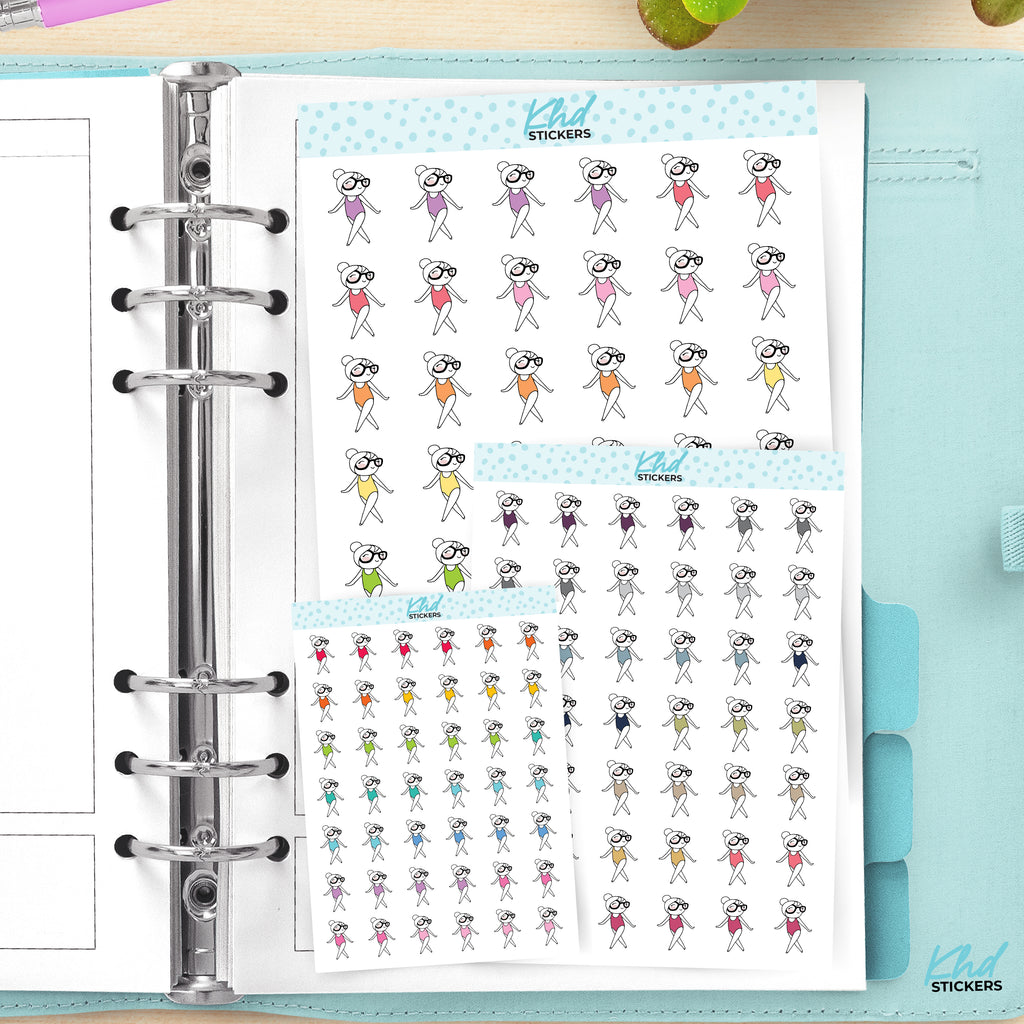 Dancing Planner Girl Stickers Small