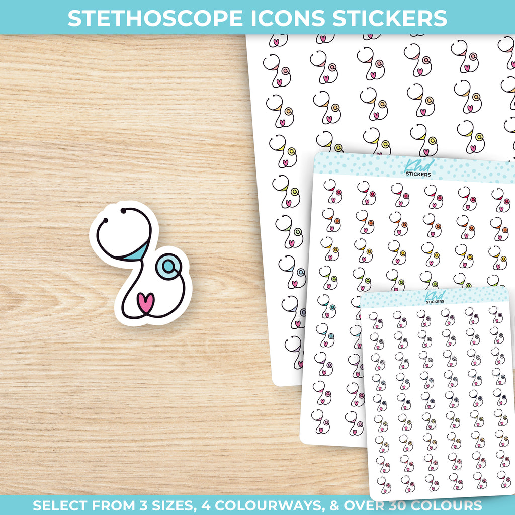 Stethoscope Medical Stickers Small