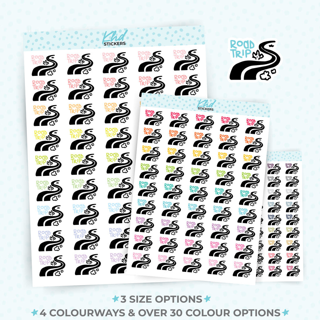 Road Trip Planner Stickers Small