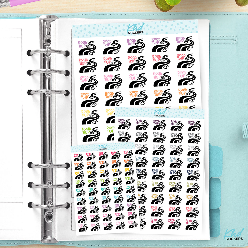 Road Trip Planner Stickers Small