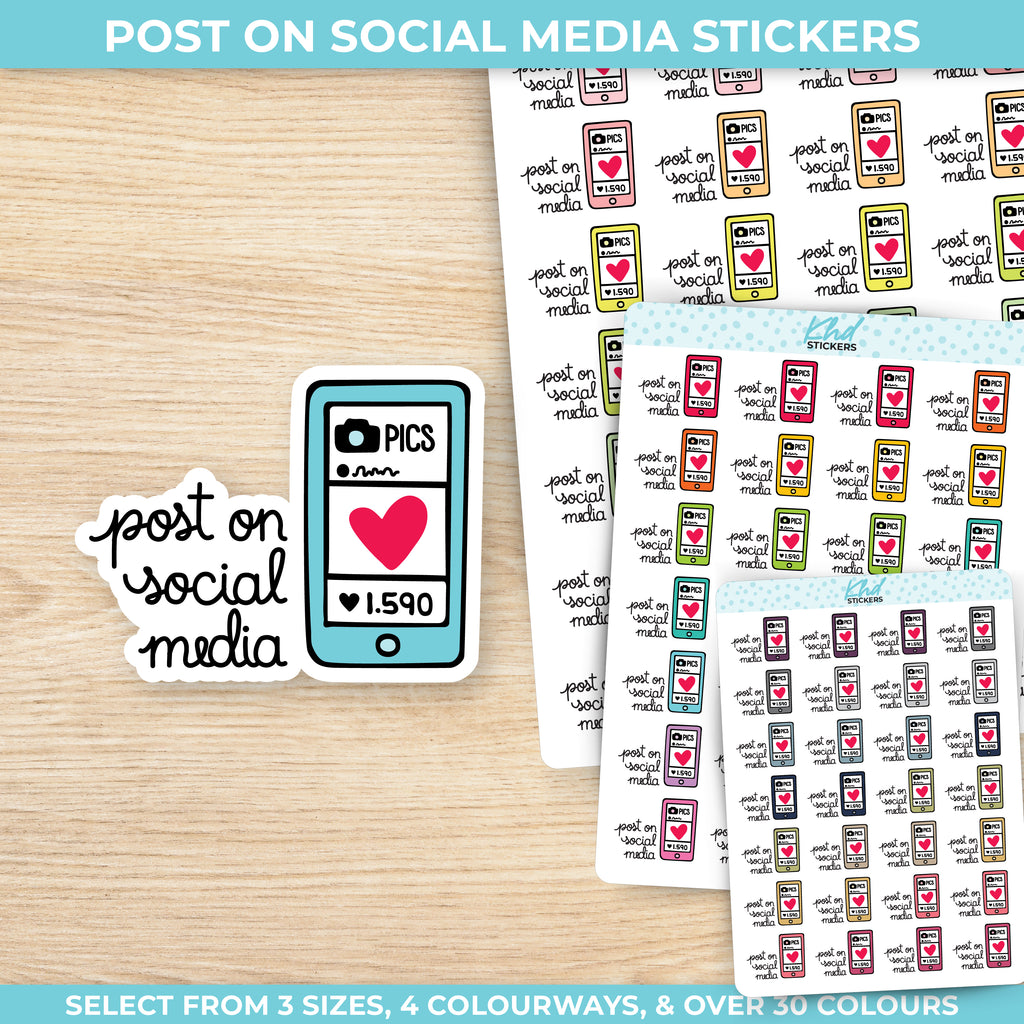 Post On Social Media Stickers Small