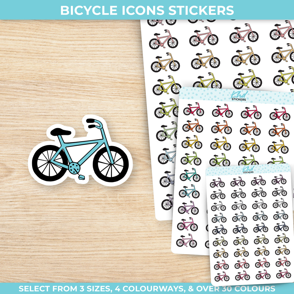 Bicycle Icon Stickers Small