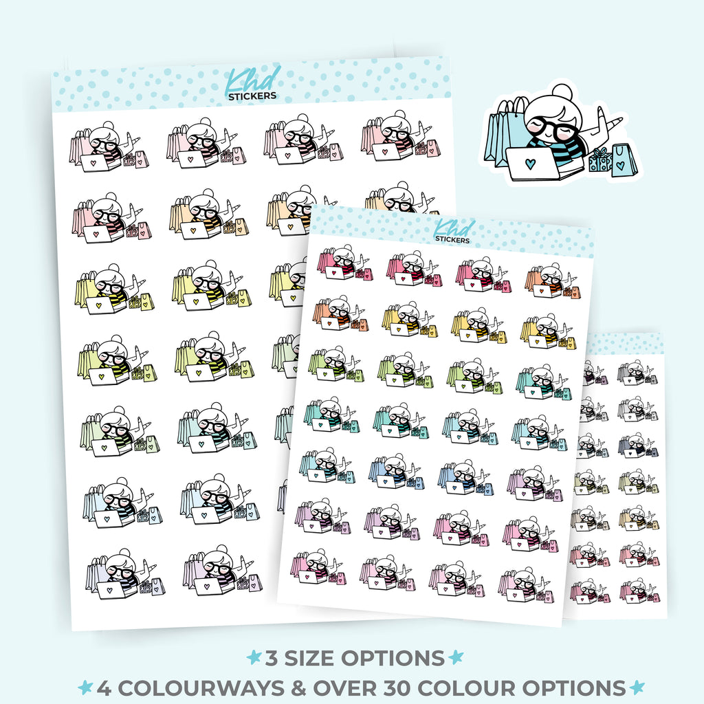 Planner Girl Online Shopping Planner Stickers Small