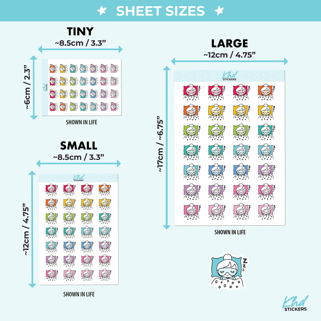 Planner Girl Leona Sleep Time Planner Stickers Small