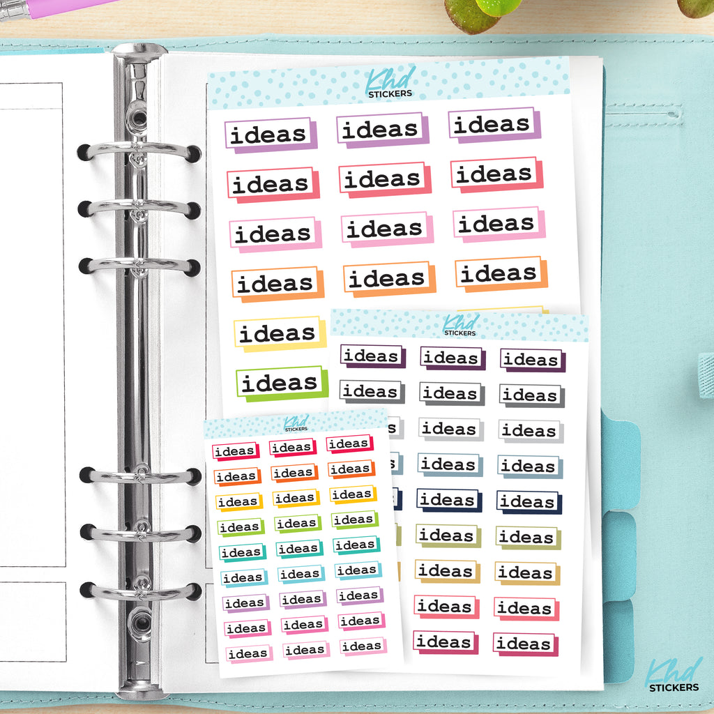 Ideas Planner Stickers Small