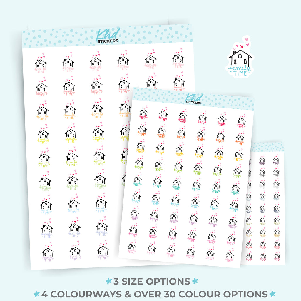 Family Time Planner Stickers Small