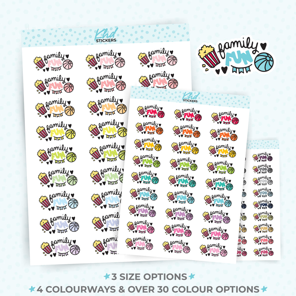 Family Fun Planner Stickers Small