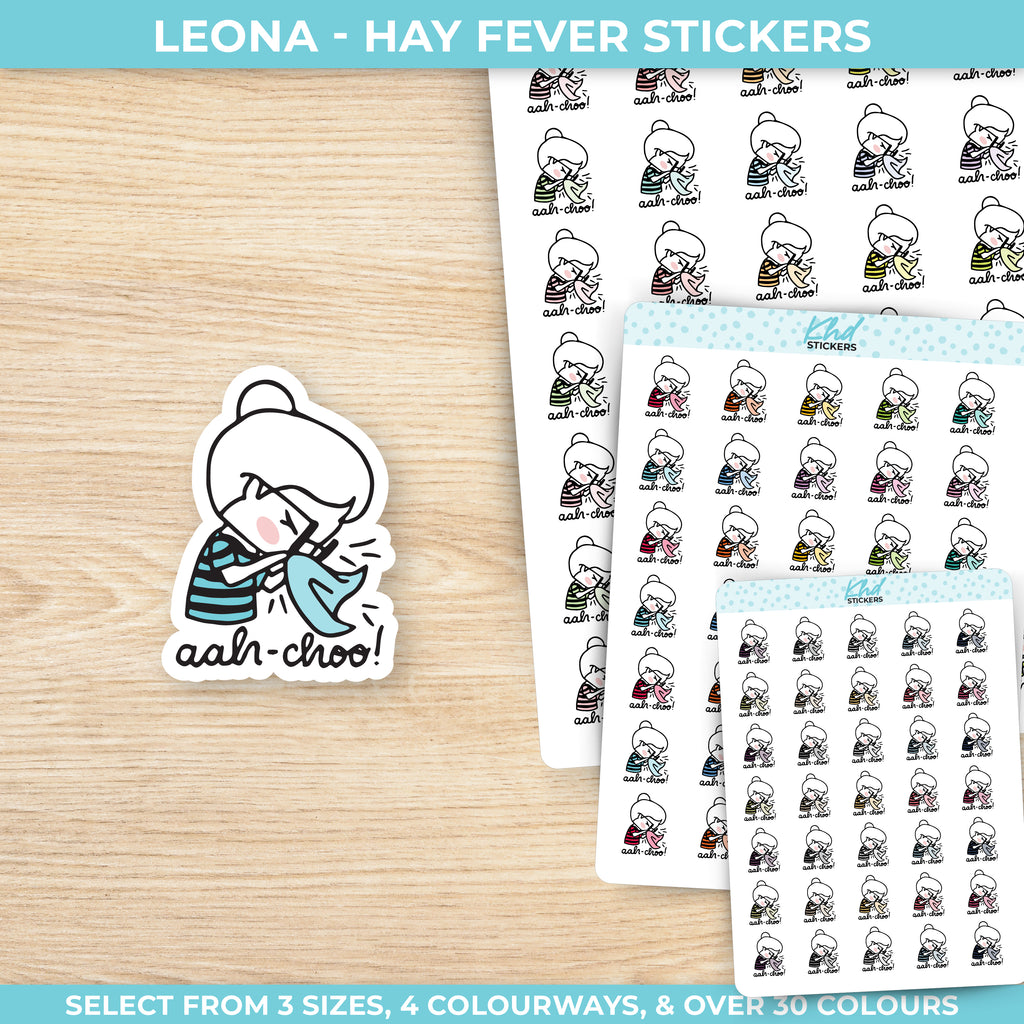 Hay Fever Planner Stickers featuring Leona Small