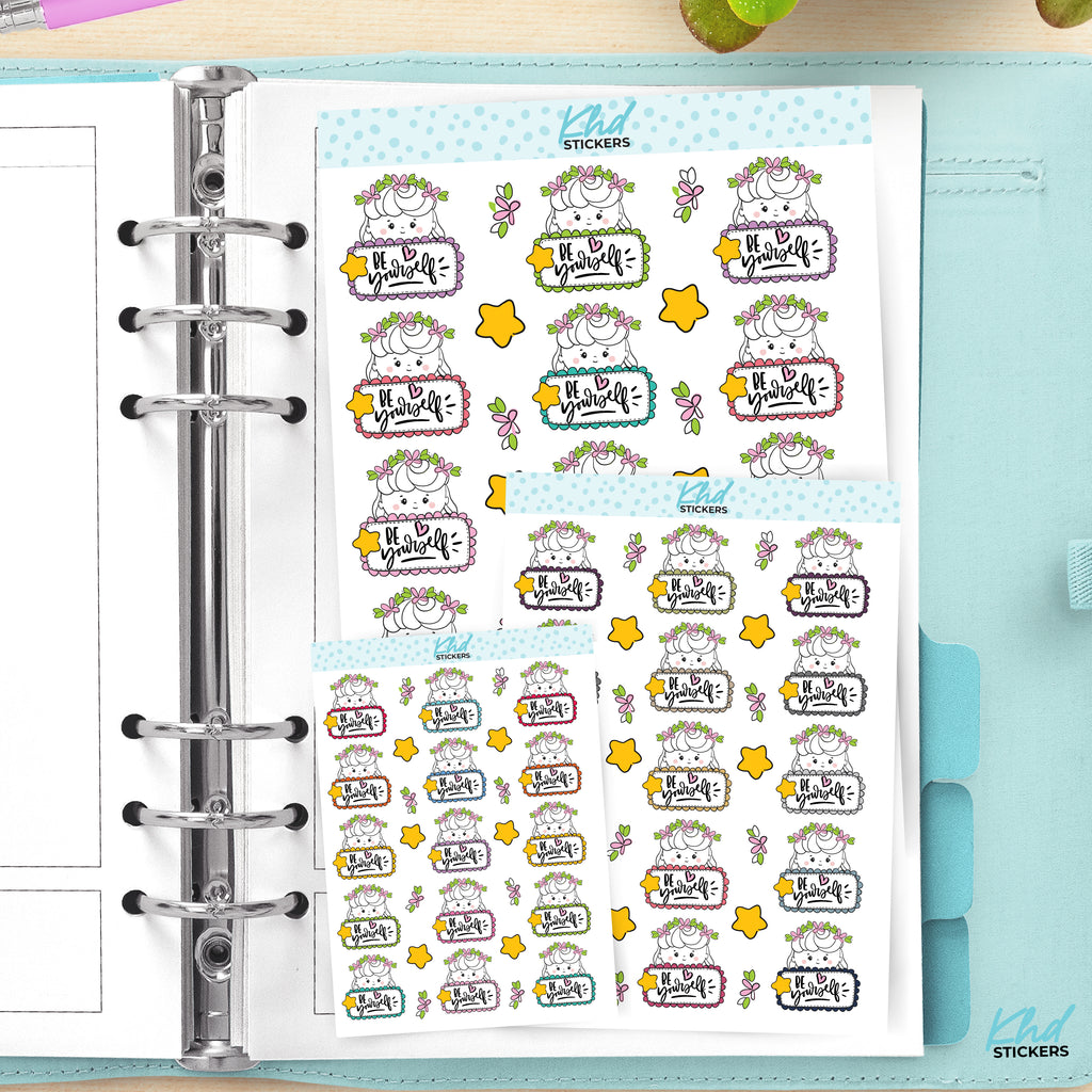 Be Yourself Planner Stickers with Planner Girl Martha Small