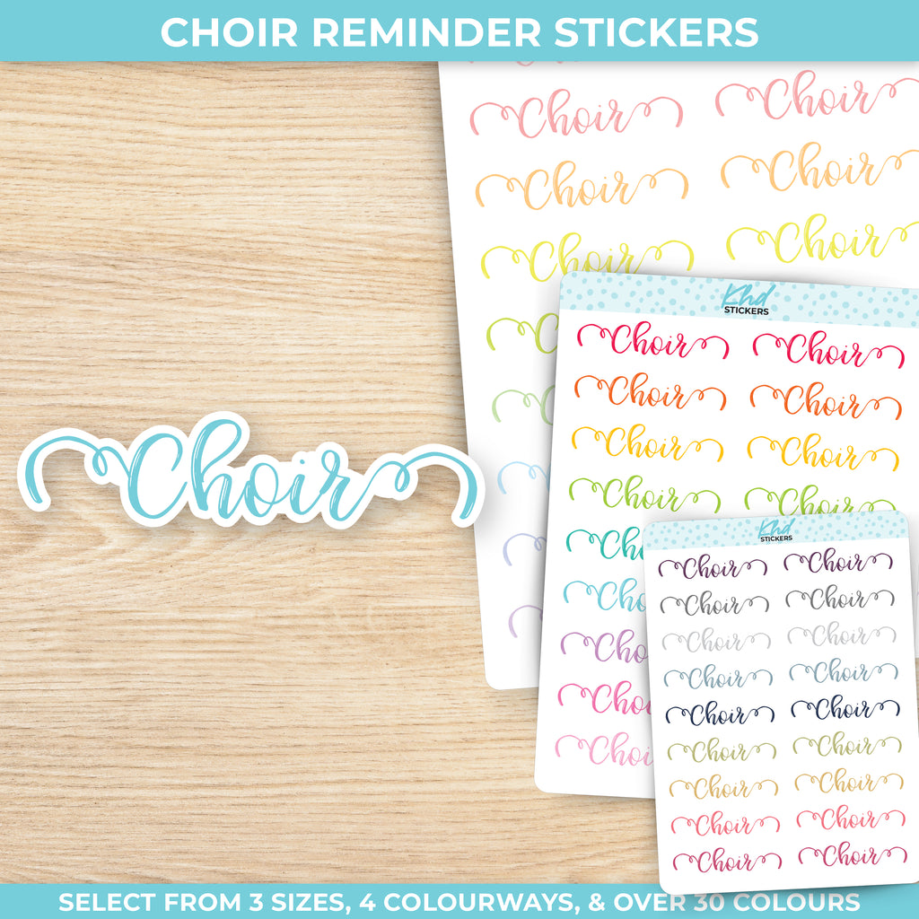 Choir Reminder Stickers Small