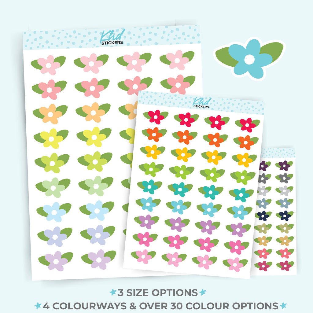 Cute Flowers Decorative Stickers Small