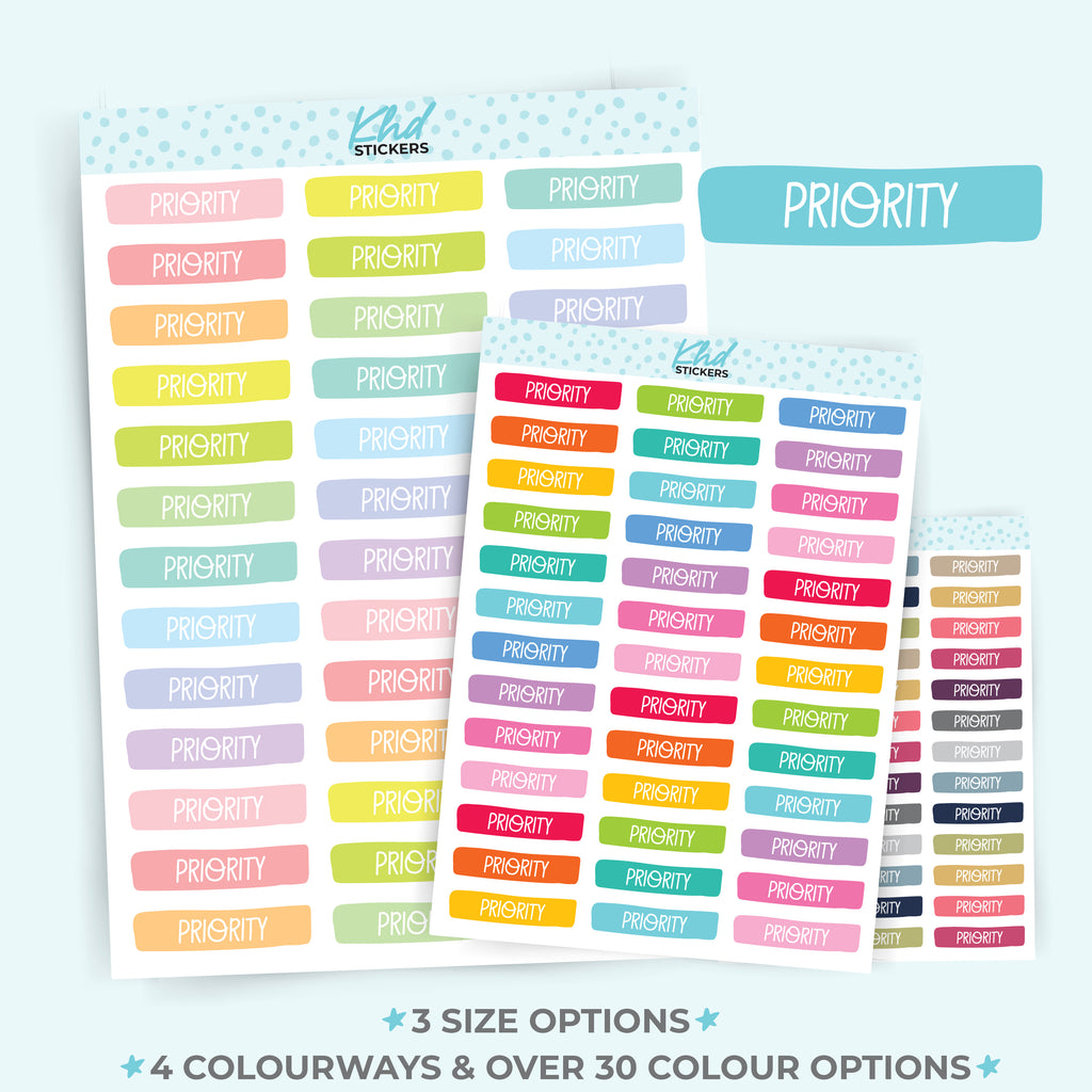 Priority Banner Stickers Small